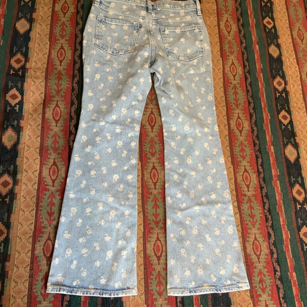 Old Navy High Rise Flare Girls‎ Flowered Jeans size 14